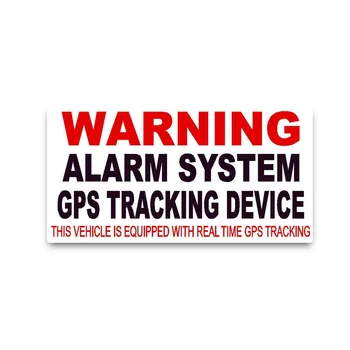 Brīdinājums Auto Uzlīme Transportlīdzeklim, kas Aprīkots ar Reālā Laika GPS Sekošanas Vinila Sauļošanās Auto Stils Piederumi Dekoratīvie PVC 14cm*7cm Attēls