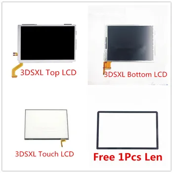 Sākotnējā JAUNU Augšējo Apakšā LCD Ekrānu, Lai 3DSXL Par 3DS XL pulti Ar Touch LCD un Objektīva Nomaiņa Top LCD Attēls