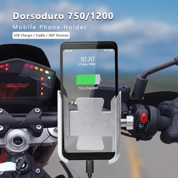 Motociklu Viedtālruņa Turētājs RX 125 2022 Tālrunis Mount USB Lādētāju Aprilia ETV 1000 Caponord Dorsoduro 1200 750 900 2020 Attēls