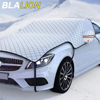 BLALION Automašīnas Priekšējā Vējstikla Spoguļa Atstarojošās Joslas Segtu Auto Saulessargs Sniega Ledus Aizsardzības Vāciņu Ziemas Vasaras Vējstiklu Vairogs Attēls