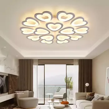 Rūpnīcas tiešā Ziemeļvalstu mūsdienu minimālisma dzīvojamā istaba guļamistaba LED griestu lampas sirds formas guļamistaba hotel lampas koridora gaismas Attēls