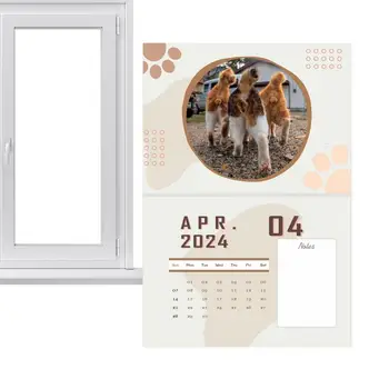 2024 Kaķu Kalendāra Biezas Lapas, Dzīvnieku Buttholes Ikmēneša 2024. Gadam Kalendāra Gudrs 12 Mēnešu Kalendāro Grafiku Plānošana Dangling Attēls