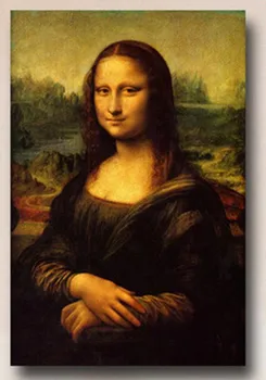 Nē Karkasa HD Iespiesti Audekla Sienas Māksla Attēlu Mona Lisa ar Leonardo Da Vinci, Eļļas Glezna uz dzīvojamo Istabu Mājas Deocration Attēls