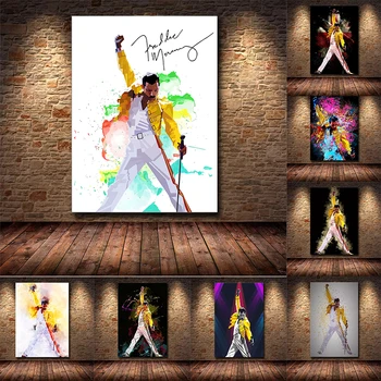 Anotācija Klassisk Veggmaleri Freddy Mercury Queen ' Bohemian Rhapsody Kanvas Glezna, Plakāts, Viesistaba, Mājas Dekoru PictureCuadros Attēls