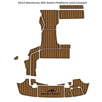 2012. gada Monterey 295 Peldt Platformu, Kabīnes Pamatni Laivu EVA Putu Tīkkoka Klāja Grīdas Paklāja Pamatni pašlīmējošās SeaDek Gatorstep Stils Attēls