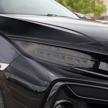 Auto Lukturu aizsargplēvi Kūpinātas Melnu Nokrāsu Wrap Caurspīdīga Vinila TPU Uzlīmes Honda Civic 10 Gen 2015-2021 Hečbeks Attēls