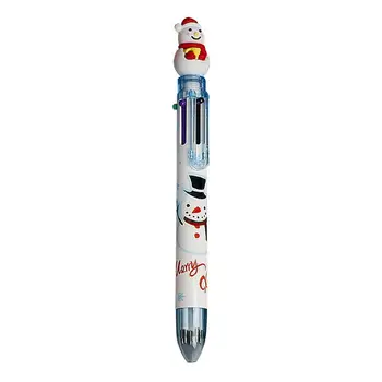 Ziemassvētku Multicolor Lodīšu Pildspalvu Ziemassvētku Fun Multi Krāsu Pildspalvas Ziemassvētku Lodīšu Pildspalvu Daudzkrāsains Ar Gludu Rakstīšanu Un Attēls