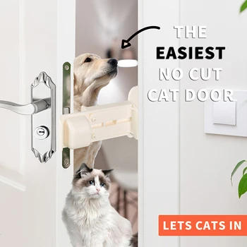 Kaķis Durvju Stiprinājuma Slēgmehānismi Elastīga, Durvju Slēdzenes, Lai Novērstu Suņu Iekļūšanu Kaķis Durvju Stiprinājuma Slēgmehānismi Mazo Dzīvnieku Priekšmeti Attēls