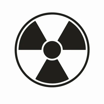 Radioaktīvo Starojumu Simbols Die Samazināt Vinila Auto Decal Uzlīmes, Klēpjdators Decal Uzlīmes-Sienas Uzlīme Attēls