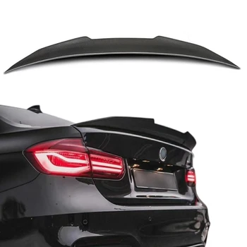 PSM Stila Sausā Oglekļa Šķiedras Aizmugures Bagāžnieka Spoileri, Lai BMWs F82 M4 Coupe ķermeņa komplekta Atpakaļ Boot Lūpu Duckbill Ārējie 2014. gadā-par Attēls