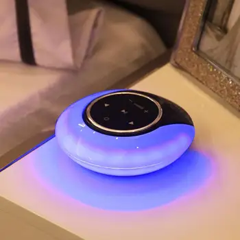 Radošā Bluetooth Subwoofer Stereo Skaļrunis LED Galda Lampa Bezpakāpju Dimming Locīšanas Touch Atmosfēru Nakts Gaisma Attēls