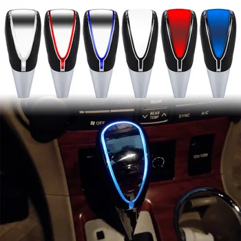 Auto Pārnesumu Pārslēgšanas Slēdzis Zilu LED Gaismas Krāsu Touch Aktivizēts Sensors USB Maksa Par Visu Automašīnām Manuālā Pārnesumkārba MT w/o bloķēšanas poga Attēls