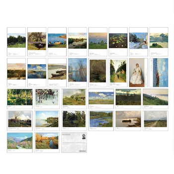 30Pcs/Set Art Tēmu, Pastkartes, Aploksnes Dāvanu Vēlas Kolekcionējamus Kāršu DIY Fona Sienas Uzlīmes Dekoratīvās Glezniecības Neliels Plakāts Attēls