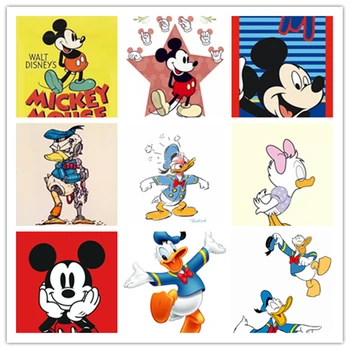 Disney Mickey Mouse un Donald Duck Sienas Mākslas Audekls Gleznošanai Ziemeļvalstu Plakāti un Izdrukas Sienas, Attēlus Dzīves Telpu Dekorēšana Attēls
