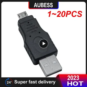 1~20PCS Adapteris, USB 2.0 Type A Male, lai Mikro USB Vīrietis Pielāgot Attēls