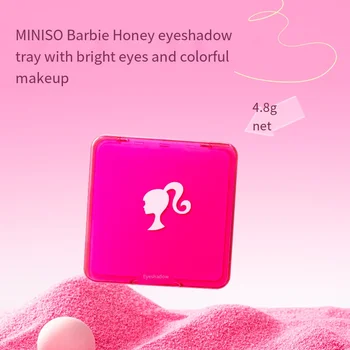 MINISO Kawaii Anime Modes Barbie 6 Krāsu Acu Ēnu Palete Salds Izcelt Eyeshadow Izsmalcinātu Krāsu Acu Ēnas Meitene Dāvanu Attēls