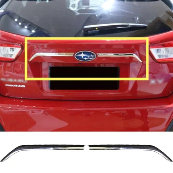 2GAB Auto ABS Chrome Bagāžnieka Dekoratīvās Lentes Uzlīmes Tailgate Apdares Auto Piederumi Subaru XV Crosstrek GT 2018-2021 Attēls