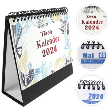 2024 Galda Kalendārs Ikdienas Lietošanai Mini Office Dekoru Portatīvo Studentiem Dekoratīvo Papīru Attēls