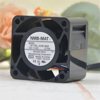 NMB-MAT 12V 0.75 A 1611RL-04W-B86 4028 40MM 4CM 40 * 40 * 28 MM, 1U Serveri 2u gadījumā atbalsta leņķis, Ventilators Lielas Jaudas Dzesēšanas Ventilatoru 4PIN Attēls