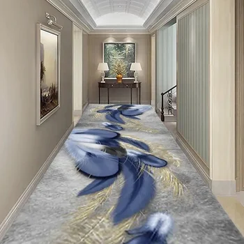 Vienkārši Eju Paklāju Ieejas Lievenis Neslīdoša Mat Guļamistabas Gultas Segu Hotel Koridors, Kāpnes Ilgi Sloksnes Paklāju Mājas Koridors Attēls