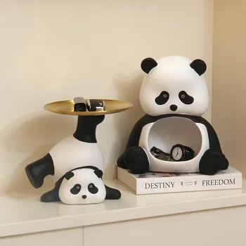 Gudrs Panda Ieejas Skapja Atslēgu Glabāšanai Rotājumi Pastāvīgā Dzīvojamā Istabā, Kurpju Ministru Kabineta Mājas Rotājumi Kustamo Dāvanas, Mājas Dekoru Attēls