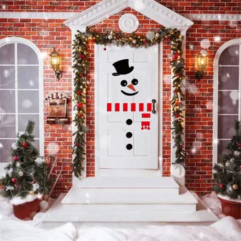 Mājas Dekori Uzlīmes Apdare DIY Ziemassvētku Sniegavīrs Apdare, Telpu Dekorēšana Kleita Mājas Dekorēšanas Piederumi обои Attēls