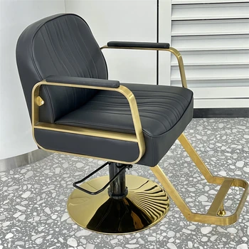 Atzveltnes Barberia atpūtas Krēsli Profesionāls Stilists Kosmētikas Ārstēšana Grozāmos Krēslu Kāju Sillon Pedicura Salons Mēbeles LJ50BC Attēls