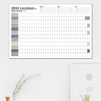 Kalendārs Ledusskapis, 2024 Gada Mēneša Galda Kalendārs, Ledusskapis Kalendārs Mājās Izglītības Plānu & Grafiku, Lēma Bloki Attēls