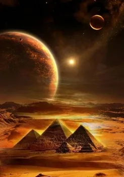JMINE Div 5D Piramīdas Ēģiptē Mēness Galaxy Planētas Kosmosa Pilna Dimanta Glezna krustdūrienā komplekti mākslas scenic 3D krāsu ar dimantiem Attēls