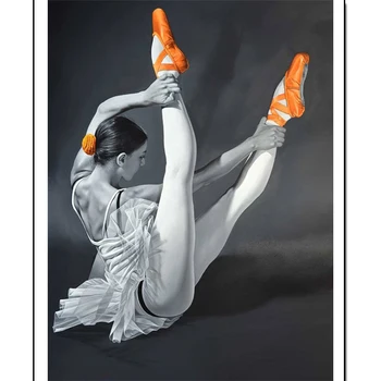 5D diy Dimanta Izšuvumi Pilnu Kvadrātveida Dimanta Krāsošana Baleta Dejotājs Deju Cross Stitch Moasic Mājas Apdare Dāvanu Attēls