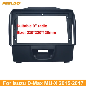 FEELDO Auto 2Din Paneli Fascijas Rāmis-Adapteri, Lai Isuzu D-Max MU-X Stereo 9