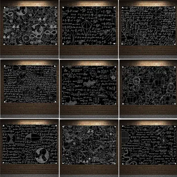 Matemātiskā Ģeometrijas Formulas Plakāti Karājas Karoga Aprēķināt Vienādojumu Banner Sienas Gleznojums, Biroja Klasē Dekoru Uzlīme Attēls
