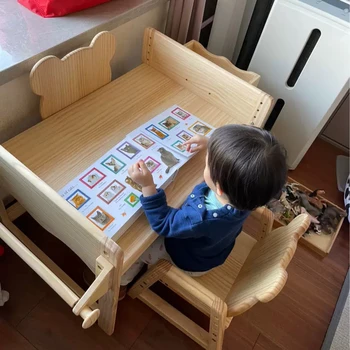 vairumtirdzniecības custom size bērnu galda un krēslu komplekts,bērnu krēsli un galdi Attēls