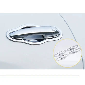 ABS Chrome Auto piederumi coche dekorators Durvju Sānu rokturis Trauka Vāciņš Melns, Uzlīmes Jeep Grand Cherokee 2014 Stils Attēls