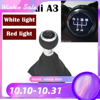 jauns LED shift elektroniskās pārslēgšanas rokturis Manuālā pārnesumkārba AUDI A3 S3 Baltu gaismu un sarkano gaismu Attēls