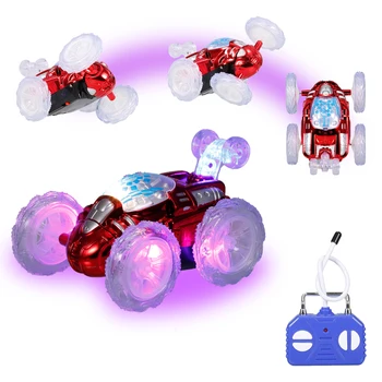 999G-27A Tālvadības Triks Auto RC Automašīnas Rotaļlietas ar Mirgojošām LED Gaismām, 360° Akrobātika Mini RC Modeli, Rotaļlietas, Dāvanas Bērniem Bērnu Attēls